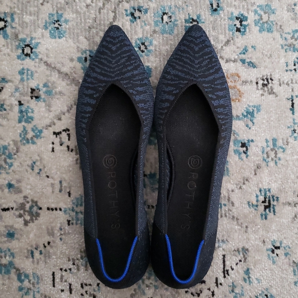 Rothy's Size 9 The Point Night Metallic